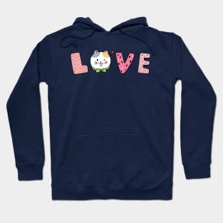 Love cartoon typography Hoodie